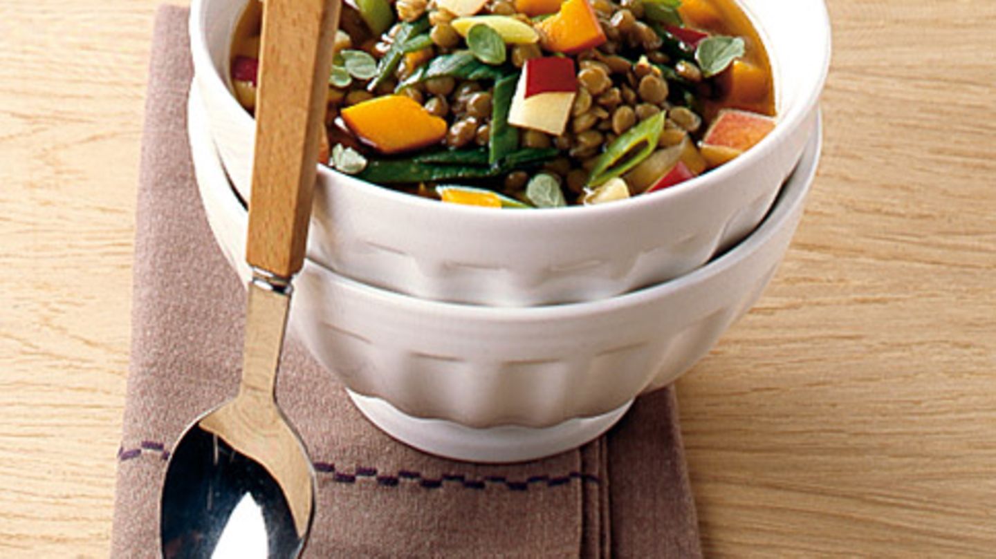 Linseneintopf mit Kürbis Rezept