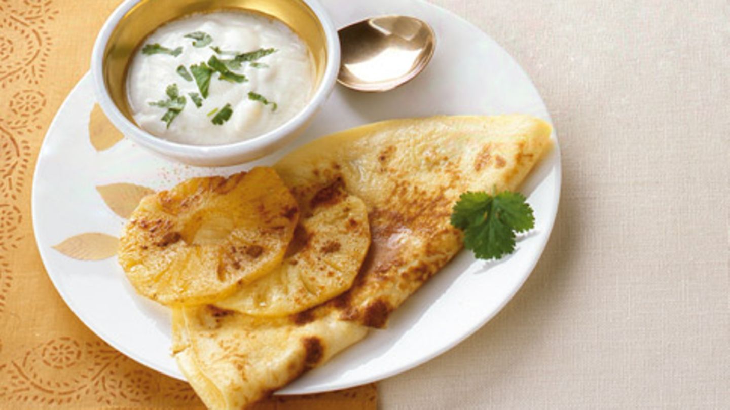 Pikante Ananas-Pfannkuchen Rezept