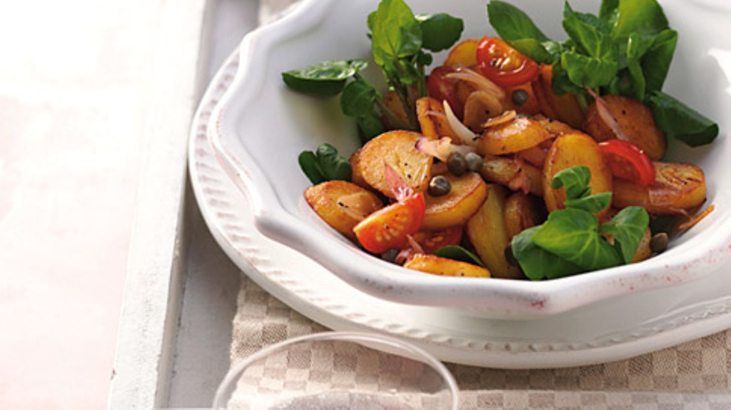 Warmer Kartoffel-Brunnenkresse-Salat Rezept