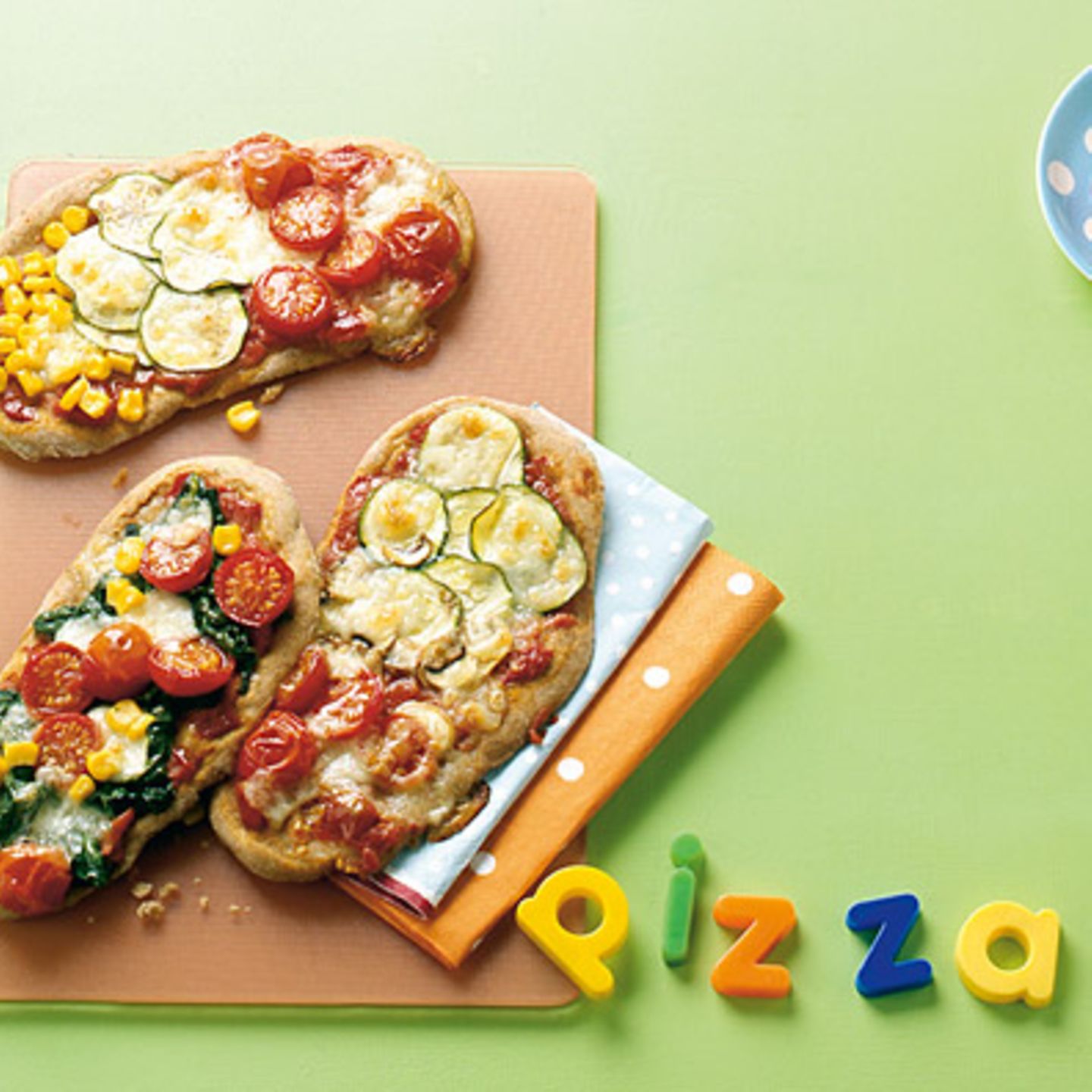 Bunte Minipizzen