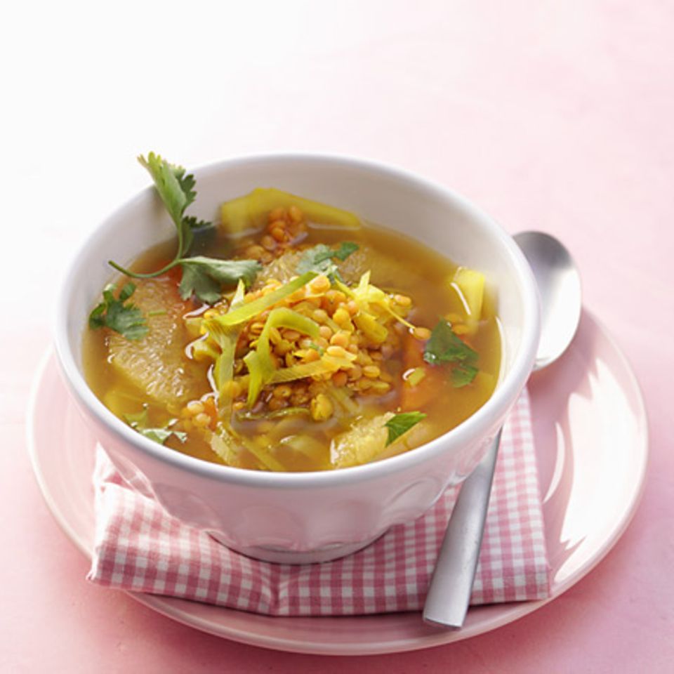 Linsen-Orangen-Suppe