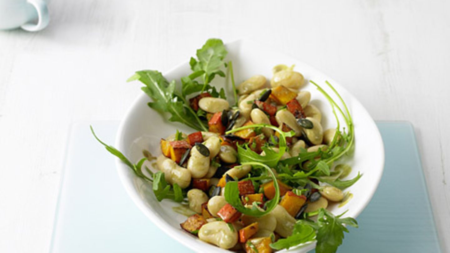 Weiße-Bohnen-Kürbis-Salat Rezept
