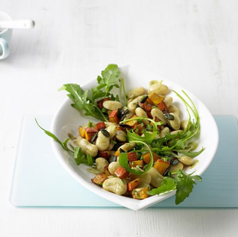 Weiße-Bohnen-Kürbis-Salat