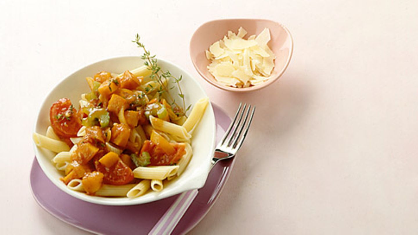 Penne mit Kürbissugo Rezept - [ESSEN UND TRINKEN]