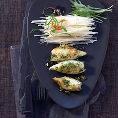 Schwarzer Rettich-Salat mit Calamari