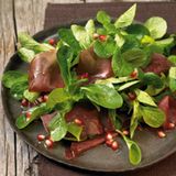 Feldsalat mit Bündner Fleisch