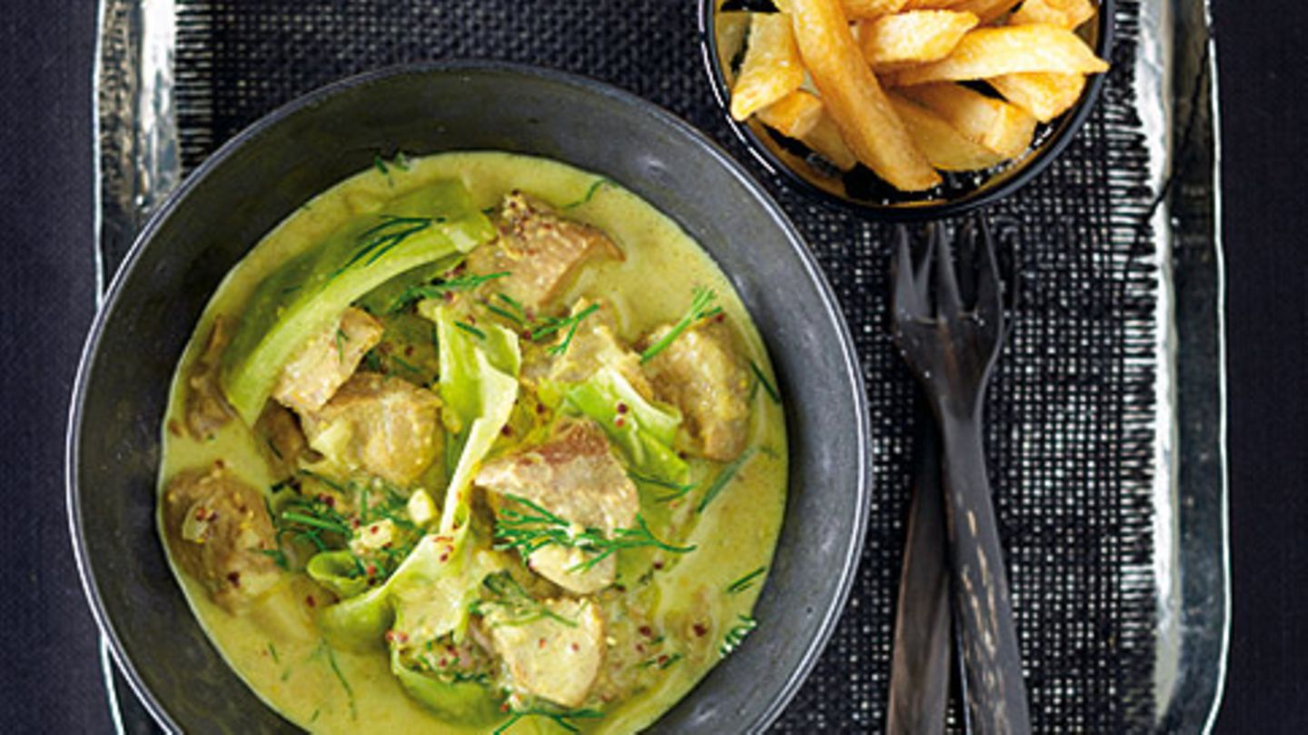 Brit-Curry mit Pommes frites Rezept