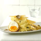 Kartoffel-Trüffel-Püree mit Schwarzwurzeln