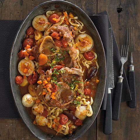 Fettuccine mit Ossobuco und Safran