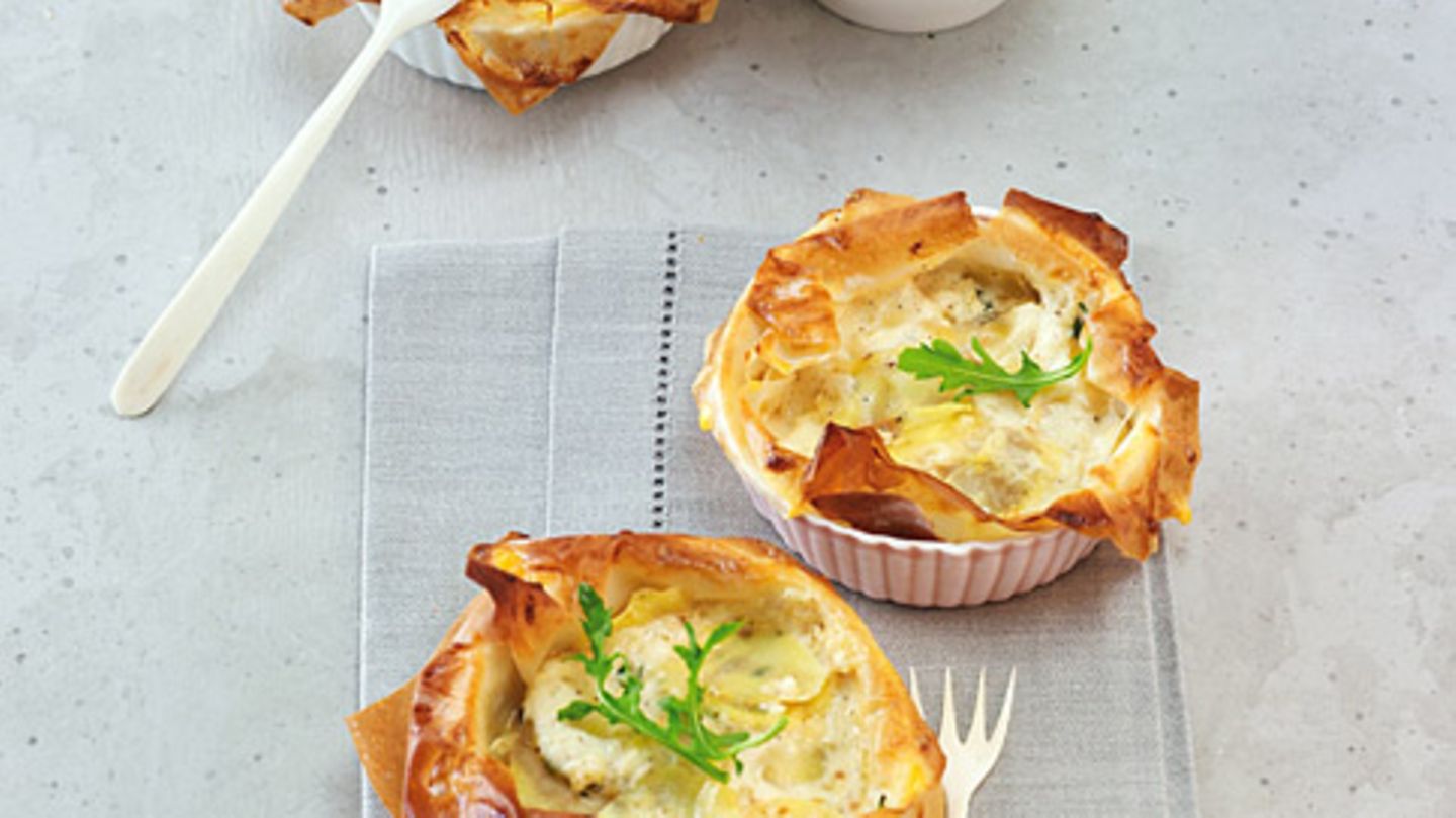 Kartoffeltörtchen mit Rauke Rezept