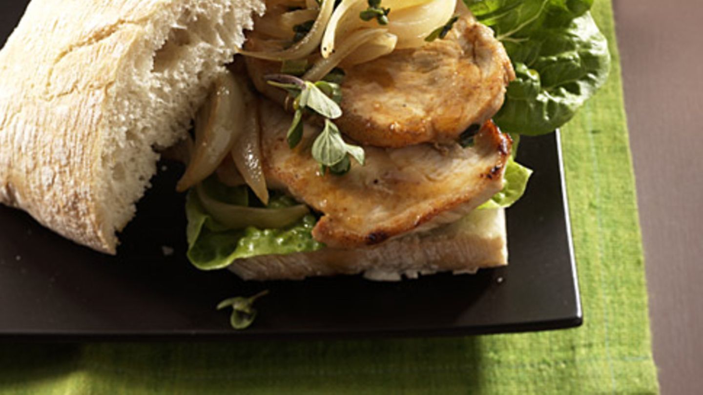 Schweinesteak auf Ciabatta Rezept