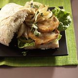 Schweinesteak auf Ciabatta