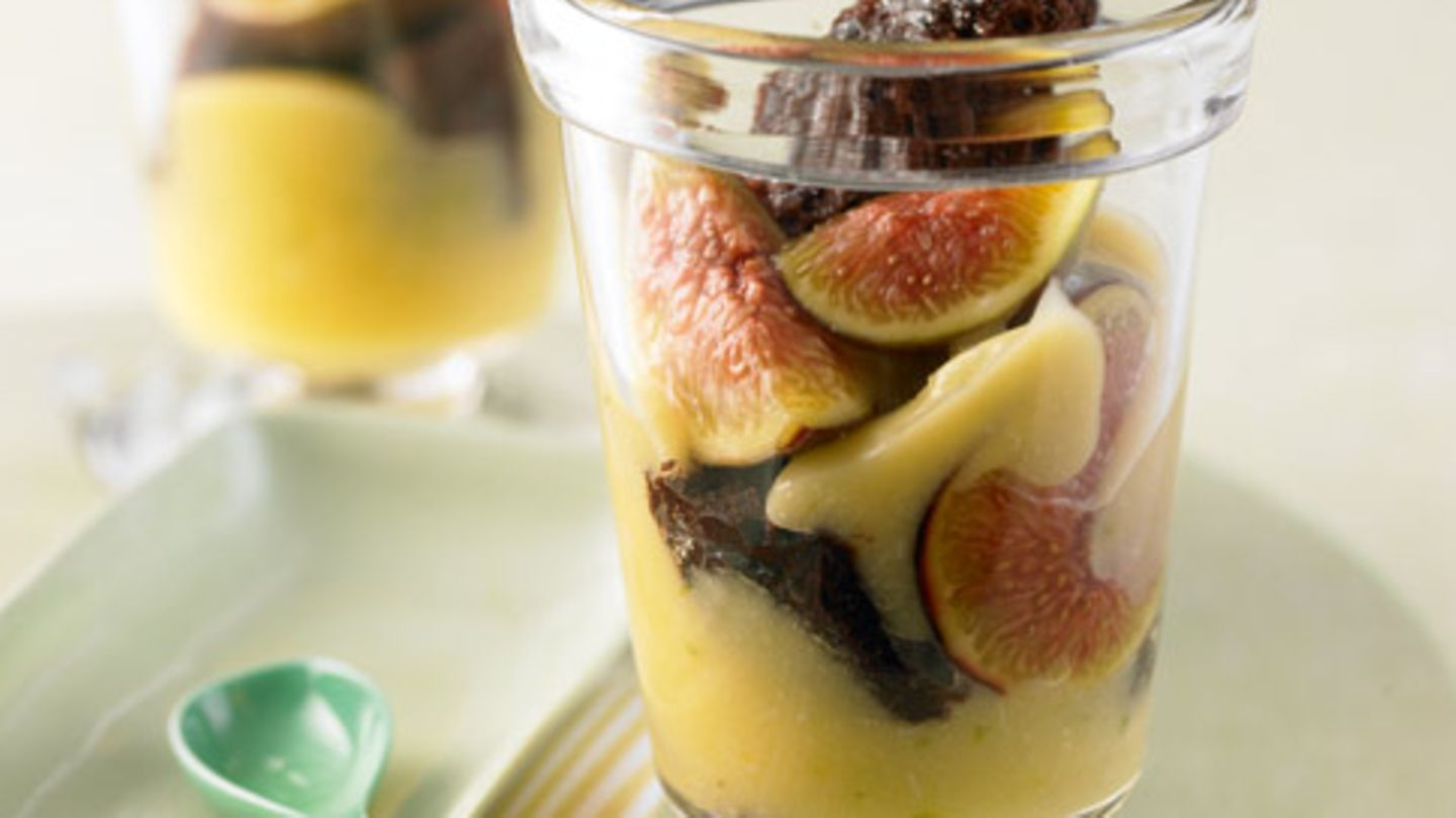 Ingwer Curd mit Feigen und Biskuit Rezept - [ESSEN UND TRINKEN]