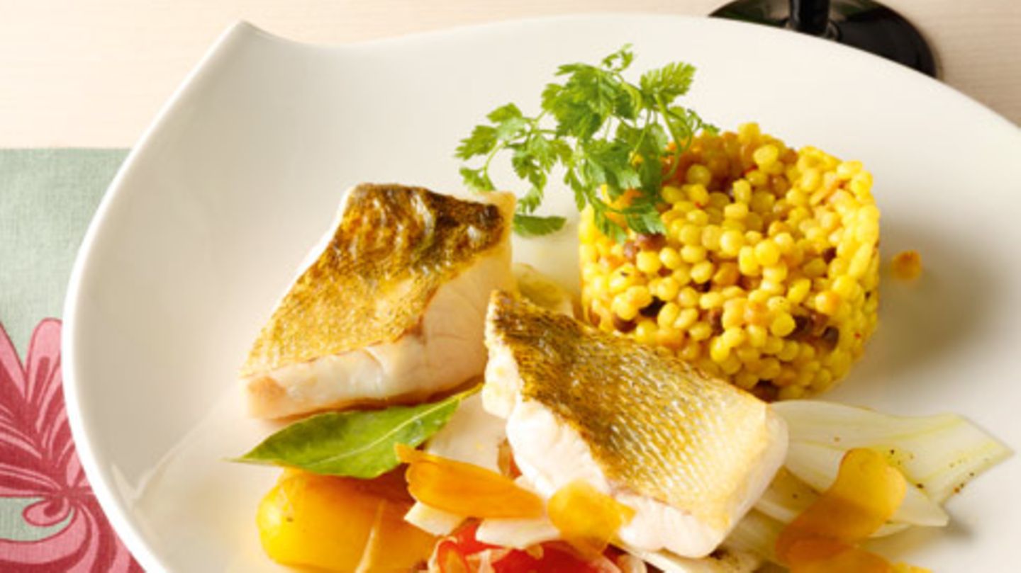 Fregola mit Paprikagemüse und Zander Rezept
