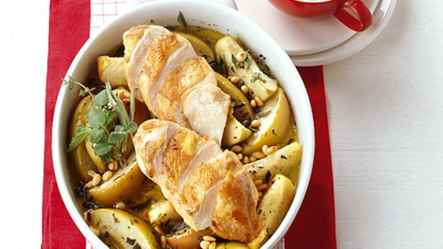 Kräuteräpfel mit Hähnchenbrust Rezept