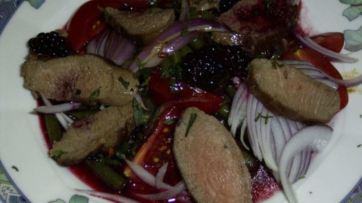Bohnensalat mit Brombeer-Vinaigrette Rezept