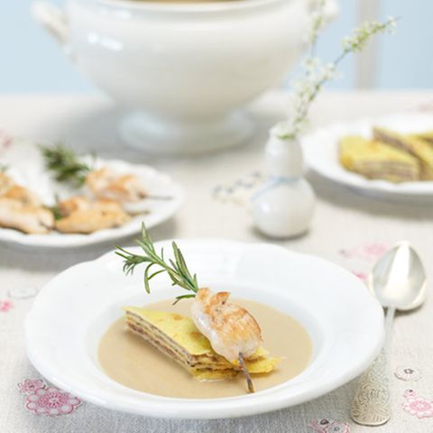 Crépe-Pilz-Kuchen