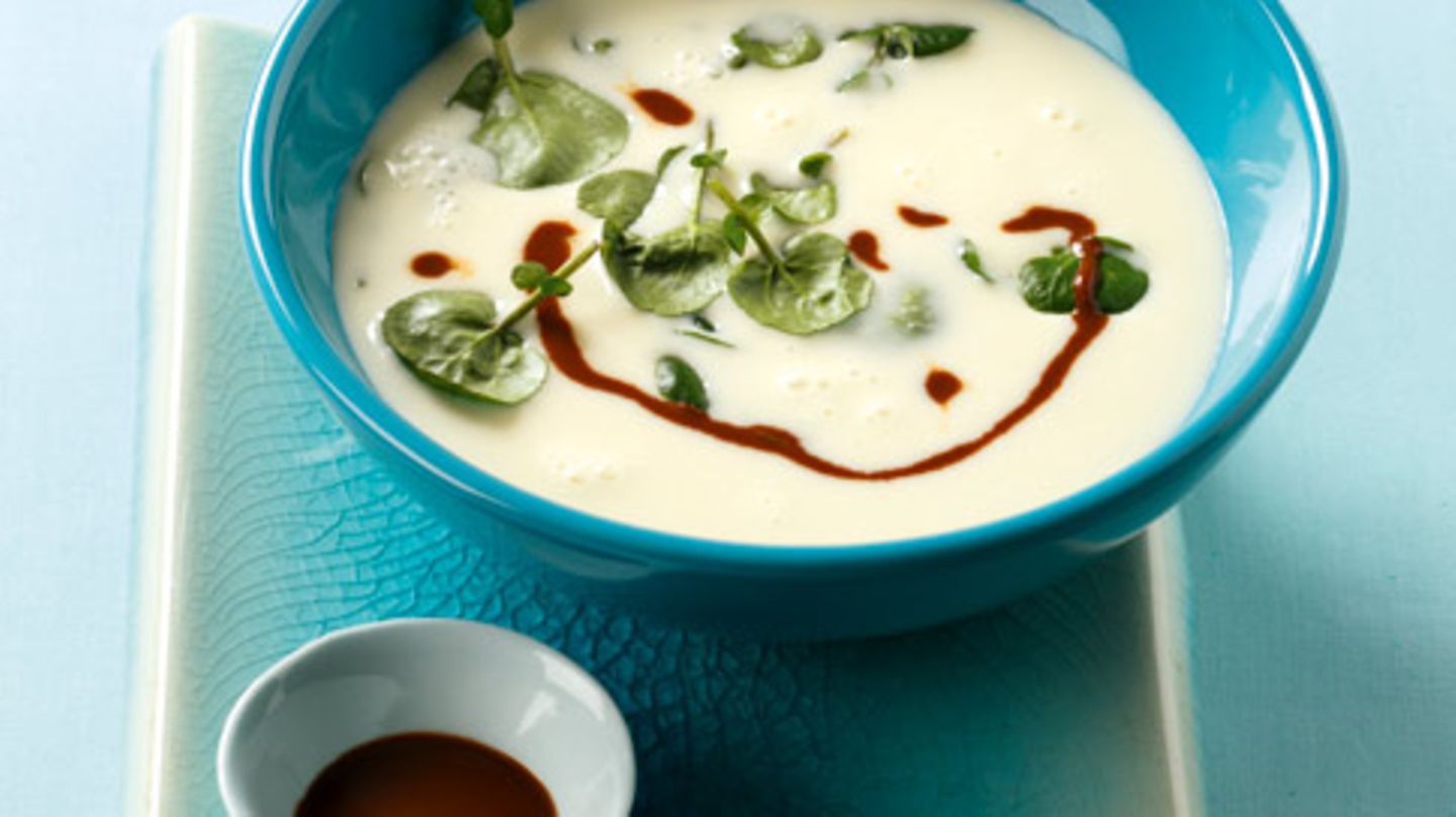 Brunnenkresse-Suppe mit Mole Rezept - [ESSEN UND TRINKEN]