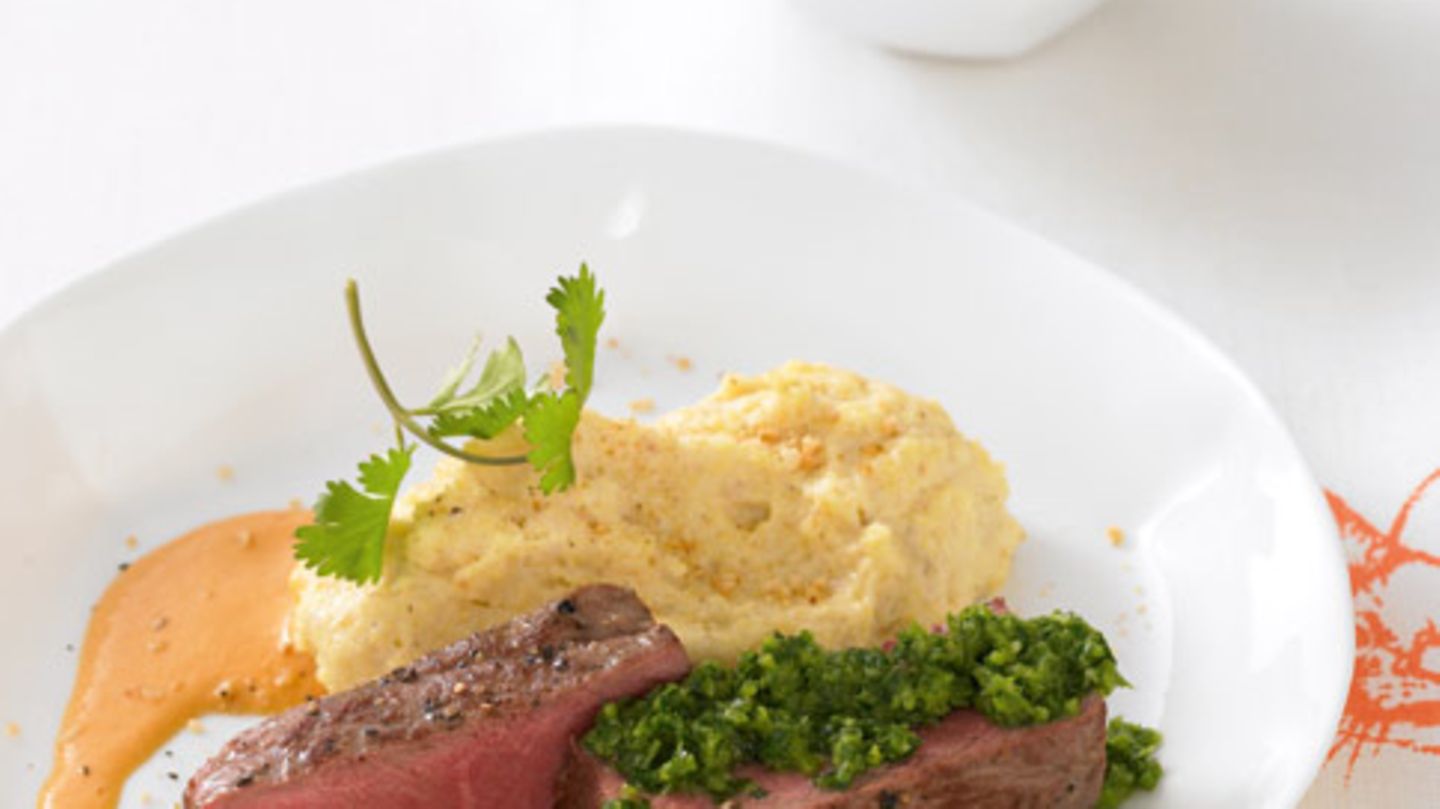 Chimichurri-Lamm mit Mandelpolenta Rezept