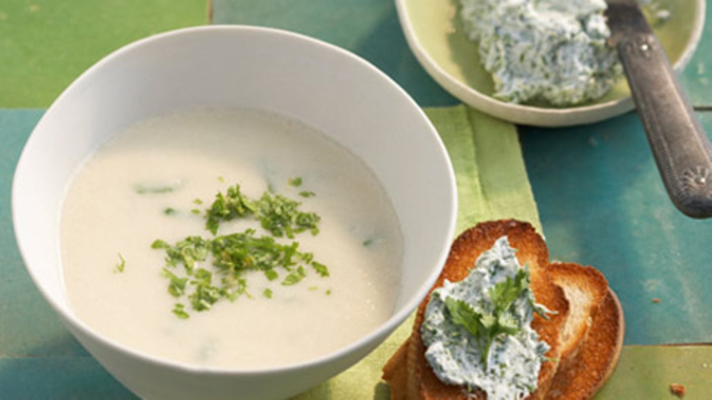 Kohlrabicreme mit Kerbel-Gremolata Rezept