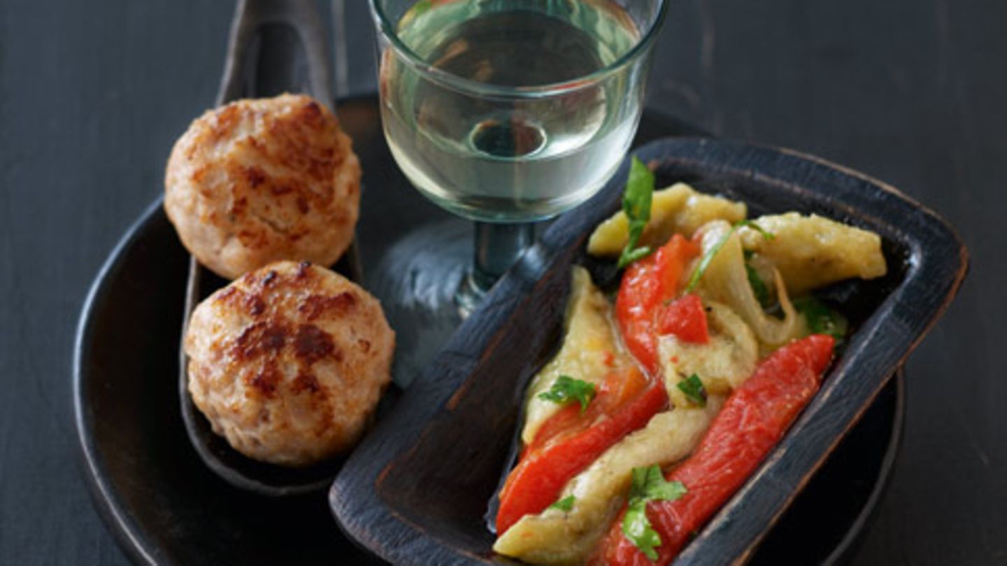 Albóndigas mit Escalivada Rezept