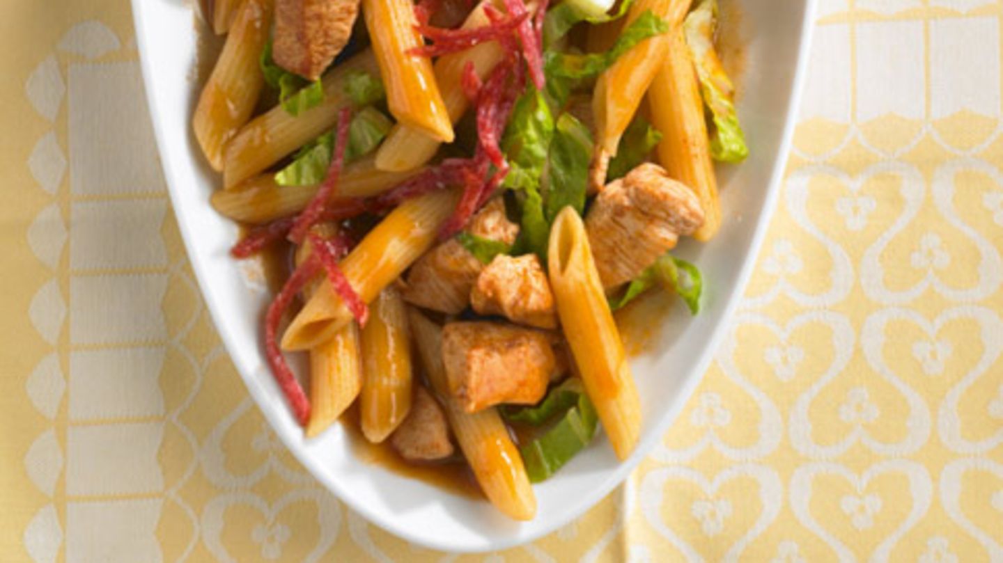 Penne mit Paprikahähnchen Rezept