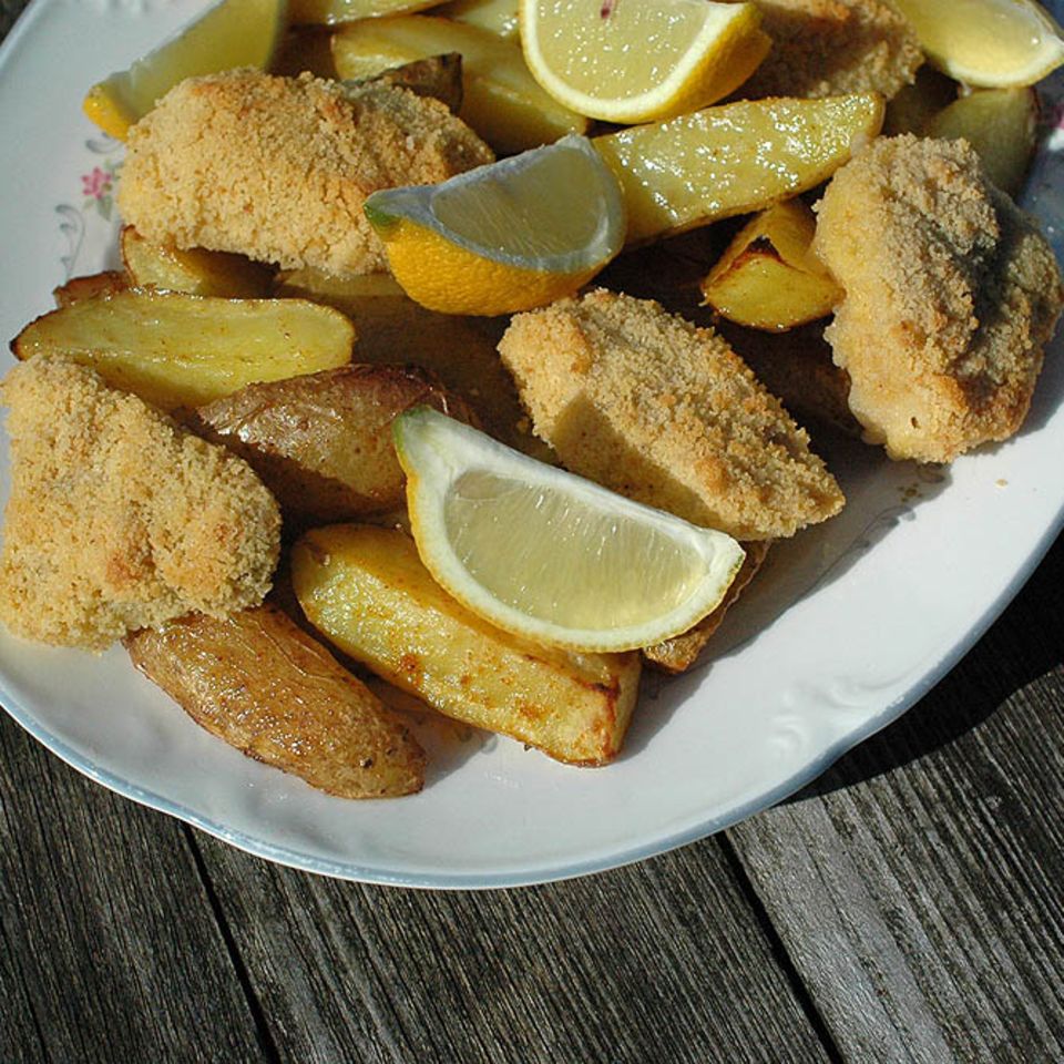 Fish & Chips vom Blech