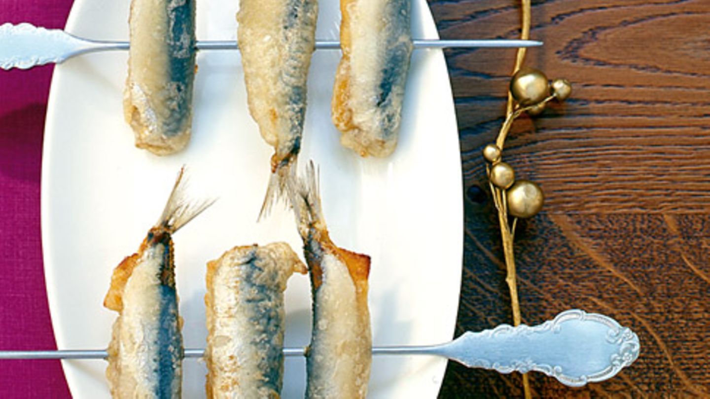 Frittierte Sardinen mit Aprikosenfüllung Rezept