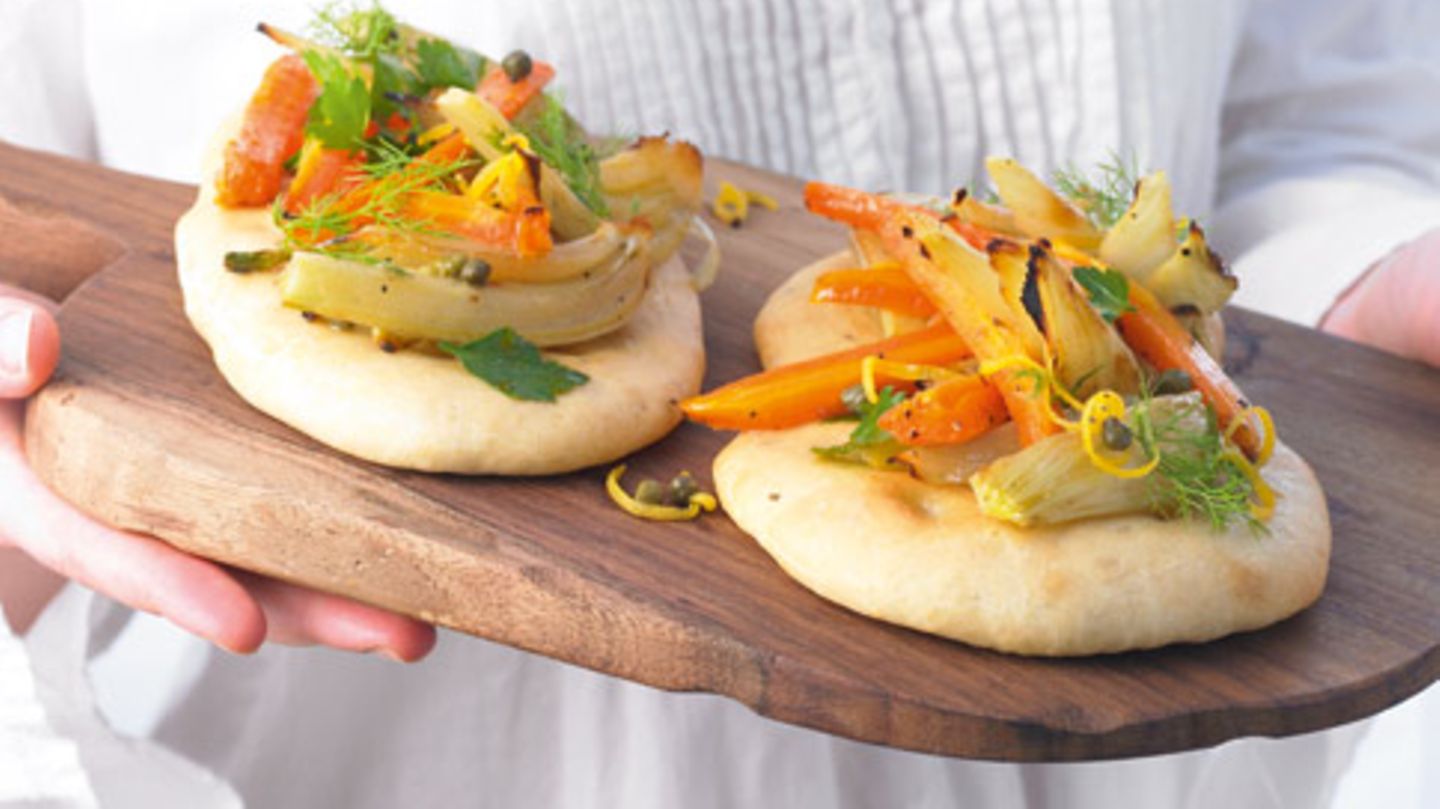 Mariniertes Gemüse auf Fenchel-Focaccia Rezept