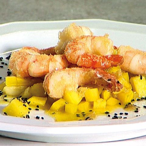 "Asia"-Scampi mit Kürbis-Chutney