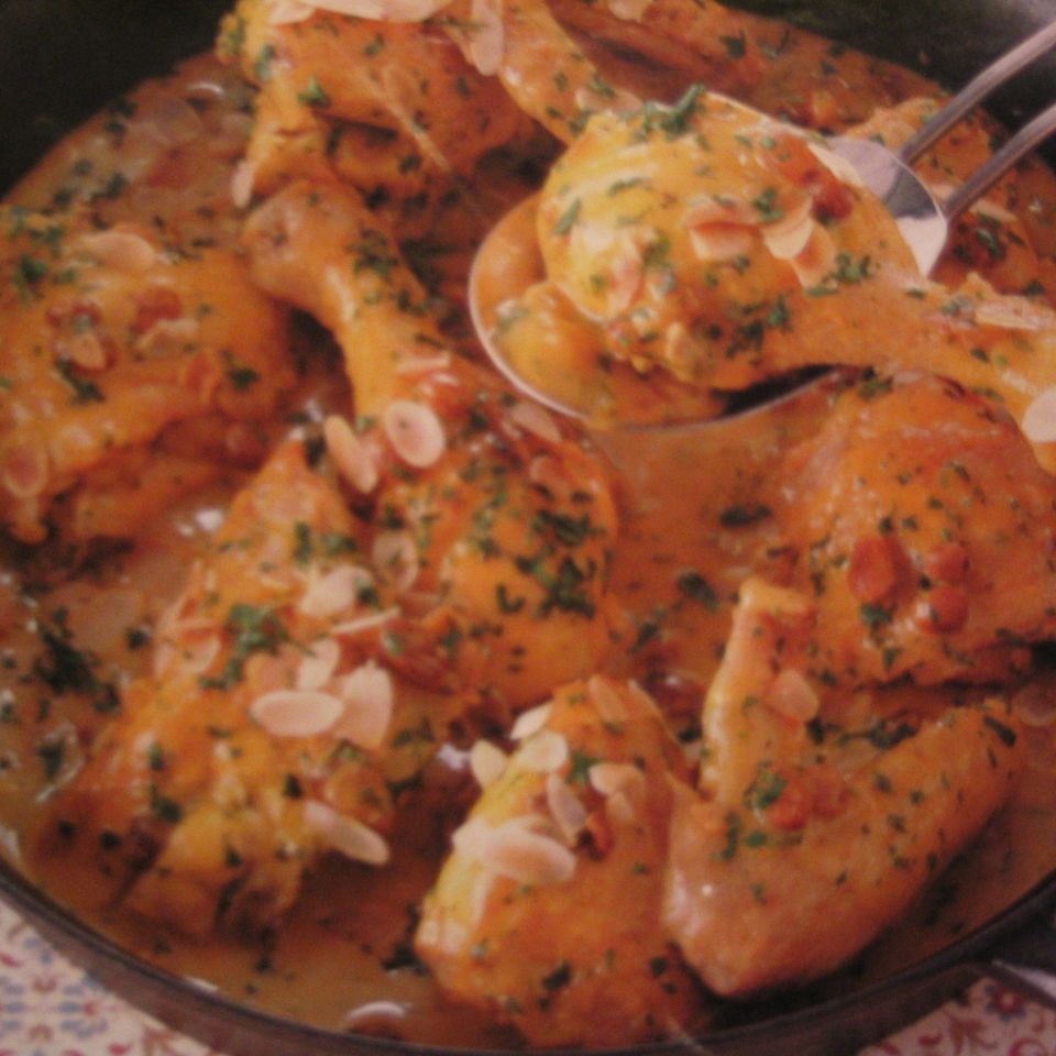 Curry-Huhn mit Mandeln