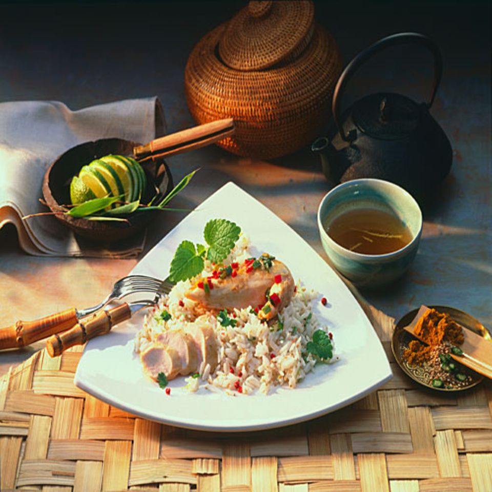 Hühnchenmedaillons mit Basmati-Reis