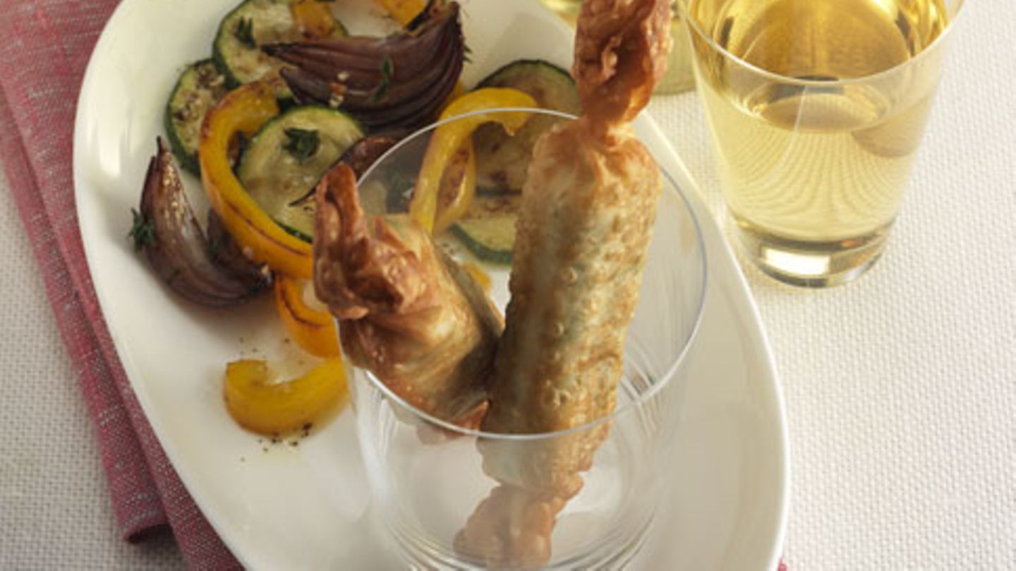 Lachsbonbons mit mariniertem Gemüse Rezept - [ESSEN UND TRINKEN]