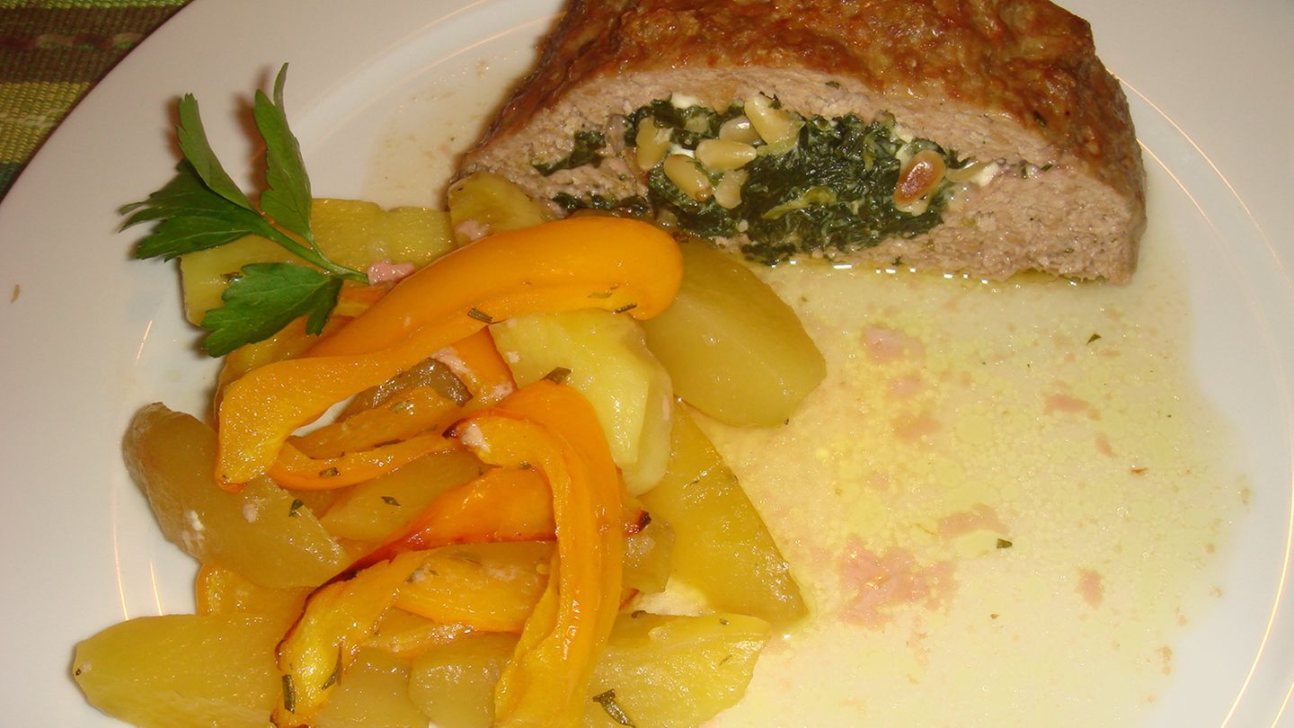 Gefüllter Lammhackbraten Rezept