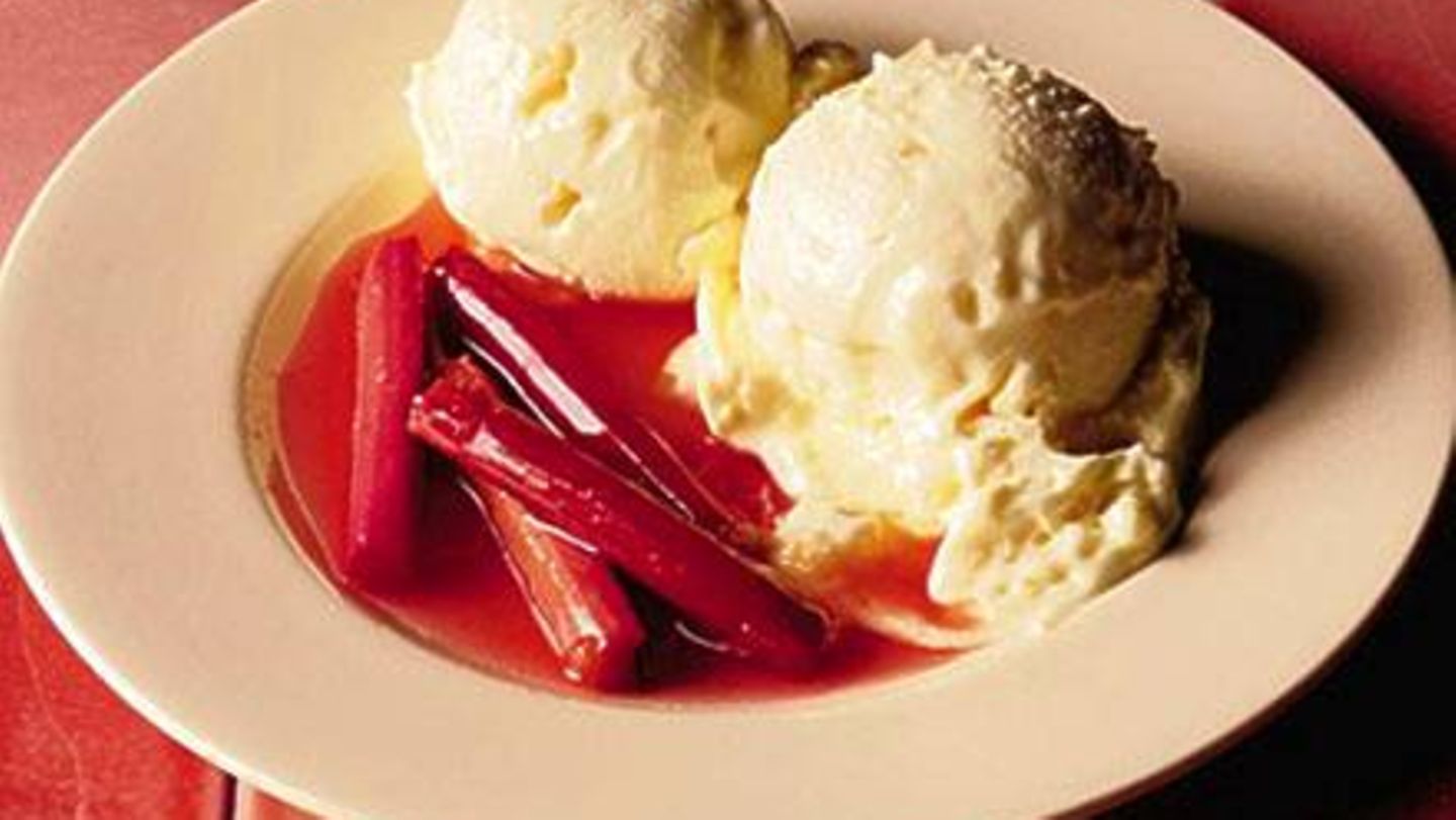 Ingwerparfait mit Mango-Rhabarberragout Rezept - [ESSEN UND TRINKEN]
