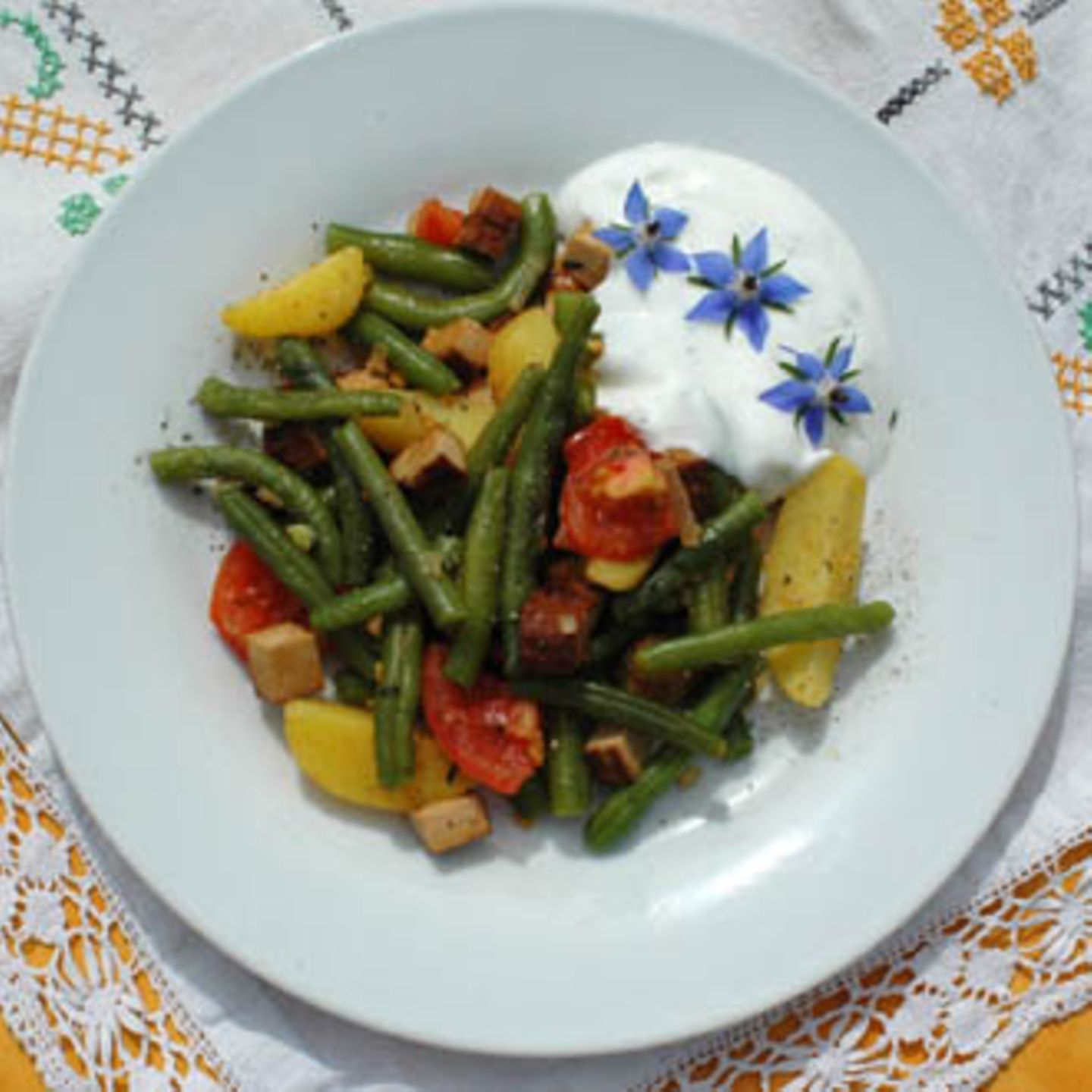 Bohnenpfanne Mit Rauchertofu Rezept Essen Und Trinken