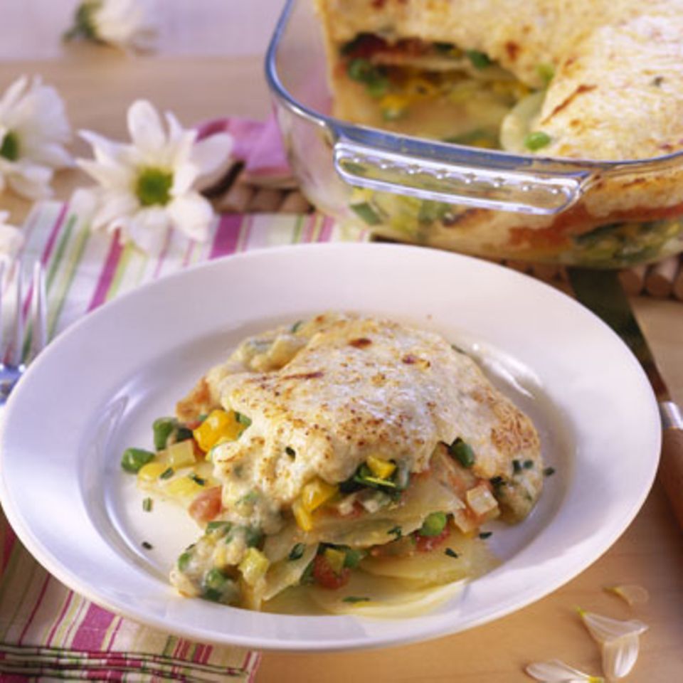 Gemüse-Kartoffellasagne Rezept - [ESSEN UND TRINKEN]