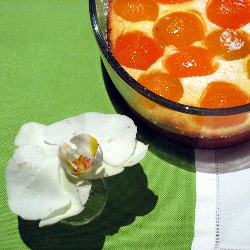 Ricotta-Grieß-Auflauf mit Aprikosen