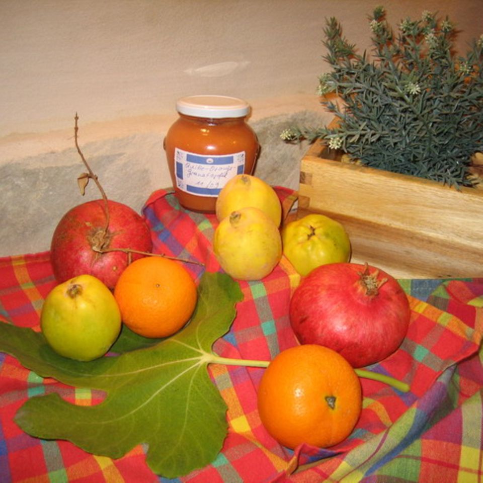 Quittenkonfitüre mit Orange und Granatapfel