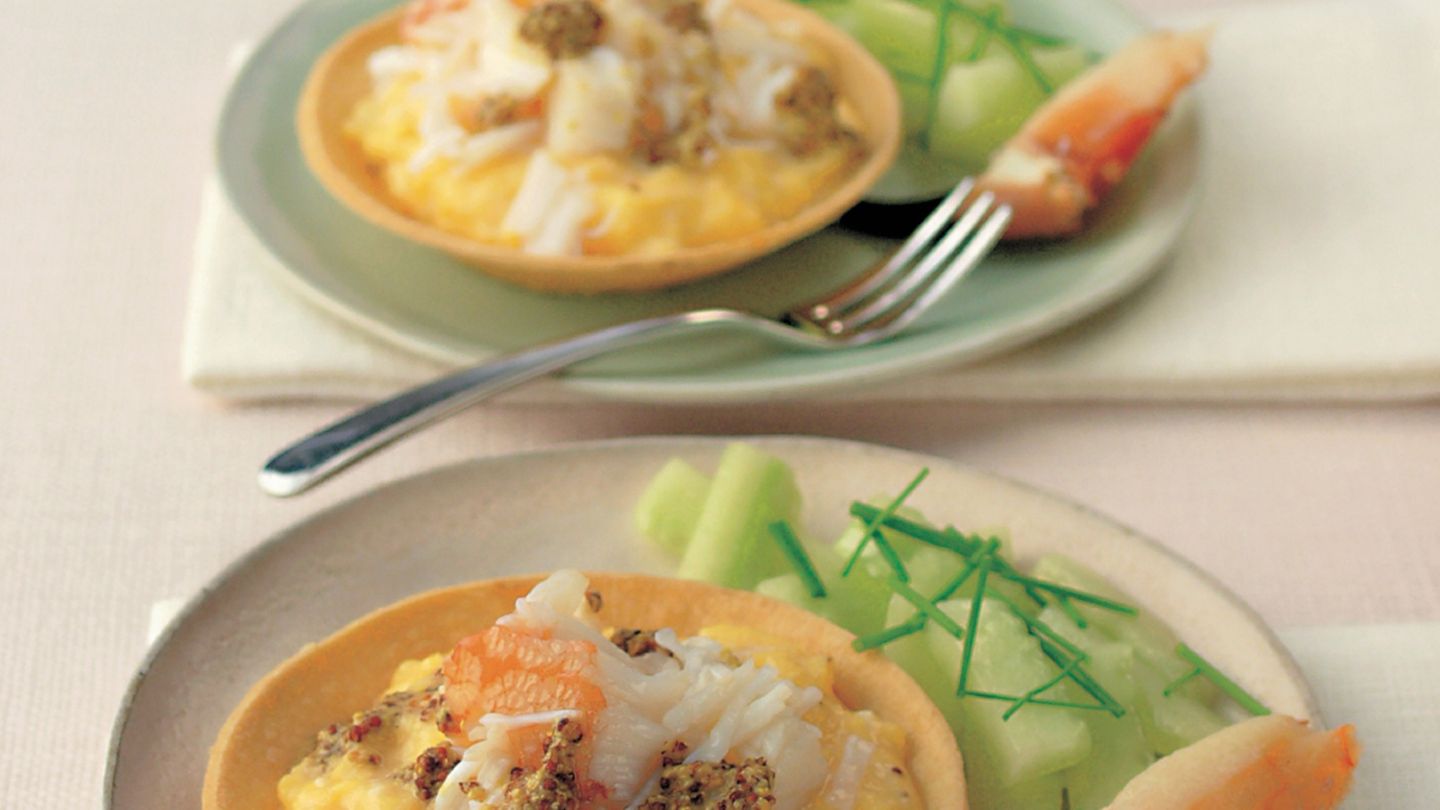 Croustardes mit Rührei und Krabbenfleisch Rezept - [ESSEN UND TRINKEN]