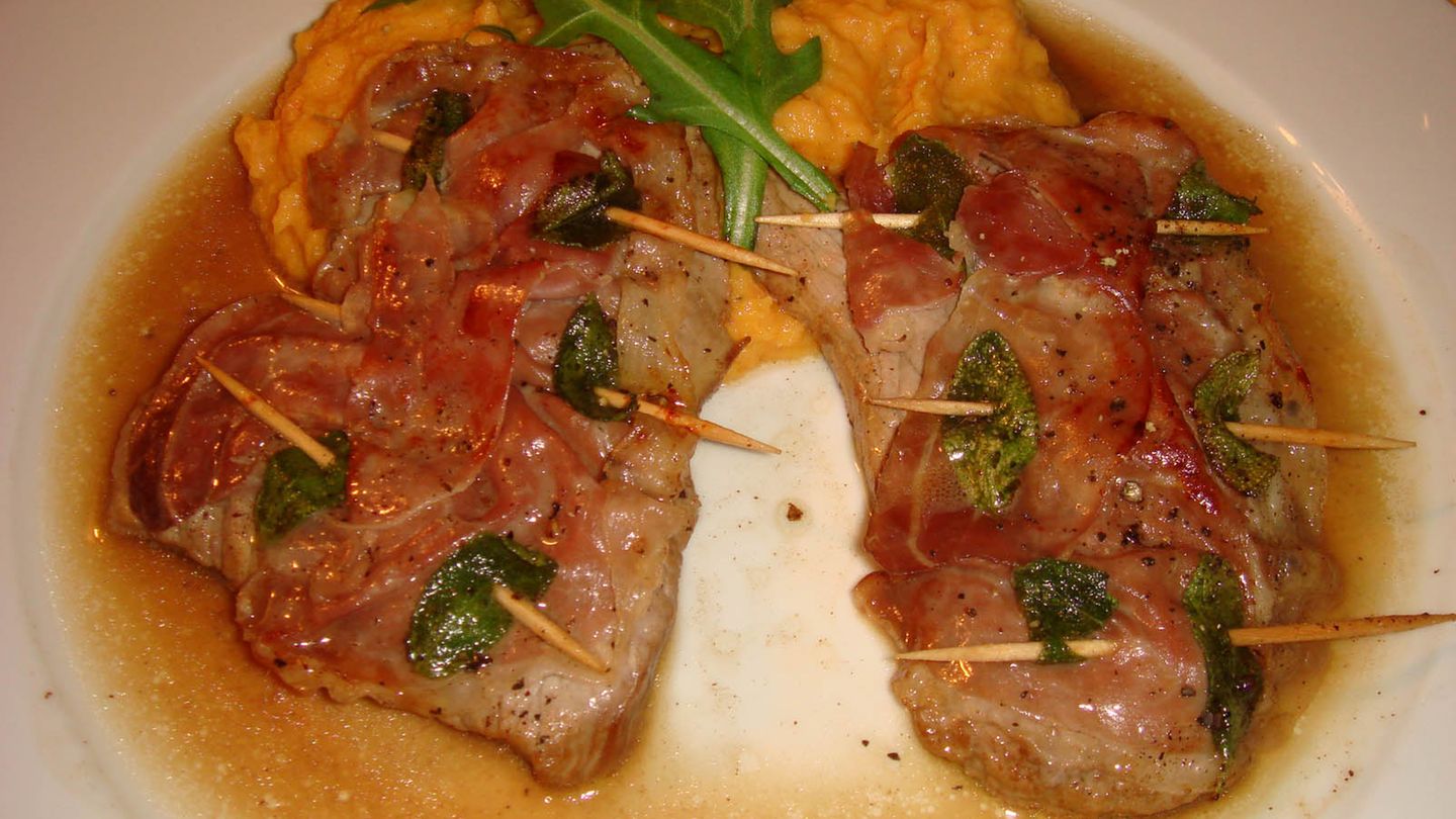 Saltimbocca mit Süßkartoffelpüree