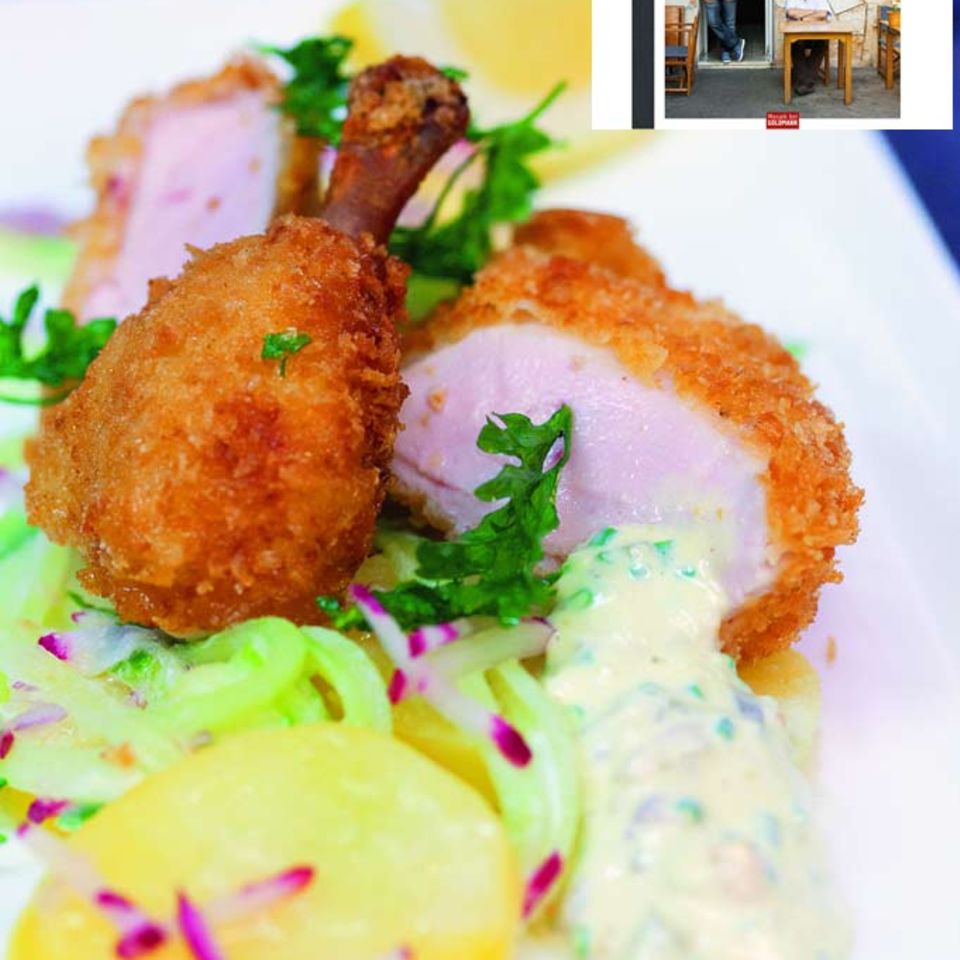 Gebackenes Stubenküken mit Sauce Tartare