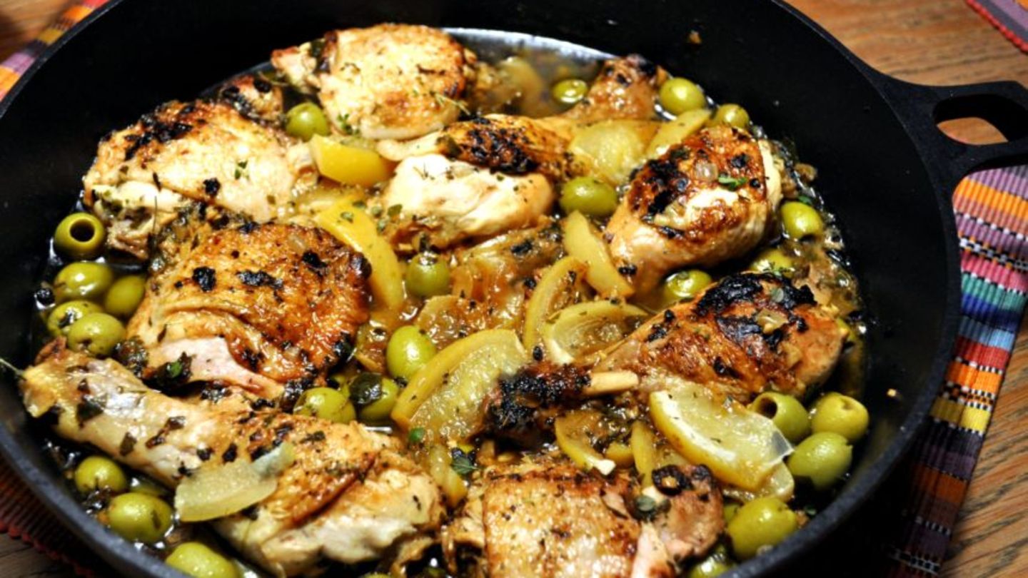 Hühner-Tajine mit grünen Oliven und Salzzitronen Rezept - [ESSEN UND ...