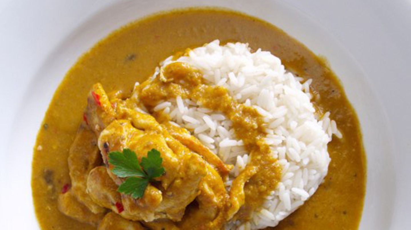 Hahnchen Hurry Curry Mit Reis Rezept Essen Und Trinken