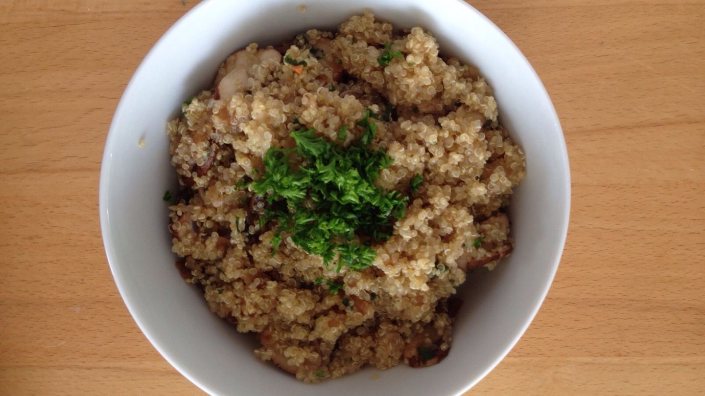 Pilzquinoa-Risotto Rezept