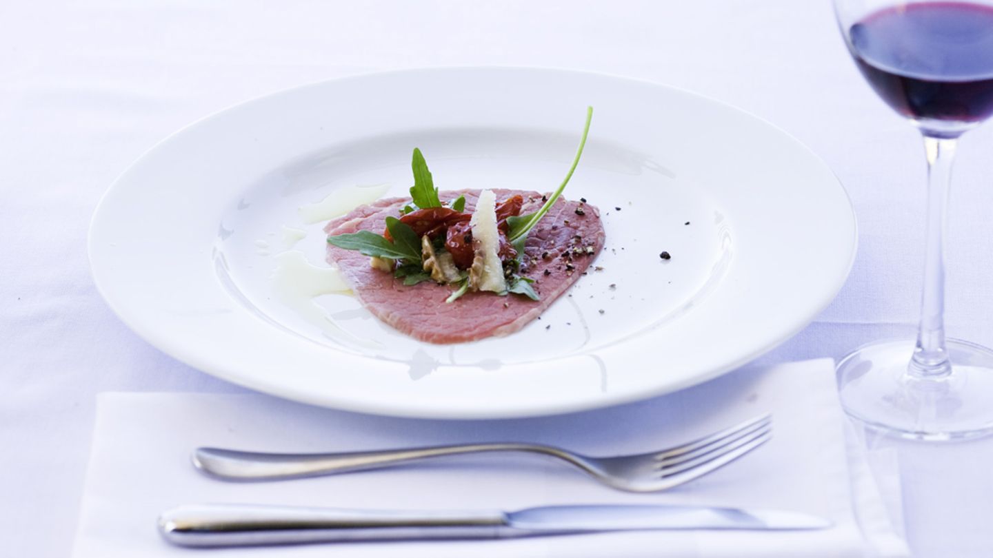 Carpaccio mit halb getrockneten Tomaten Rezept