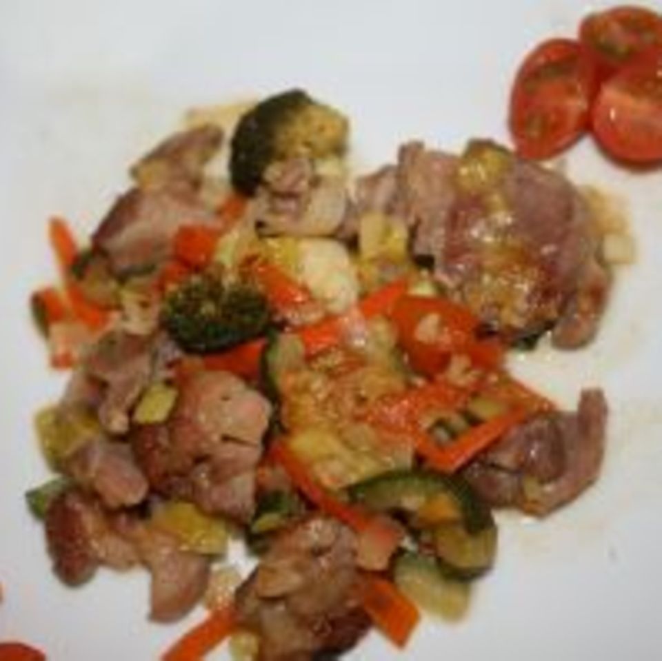 Thaigemüse in Papillote
