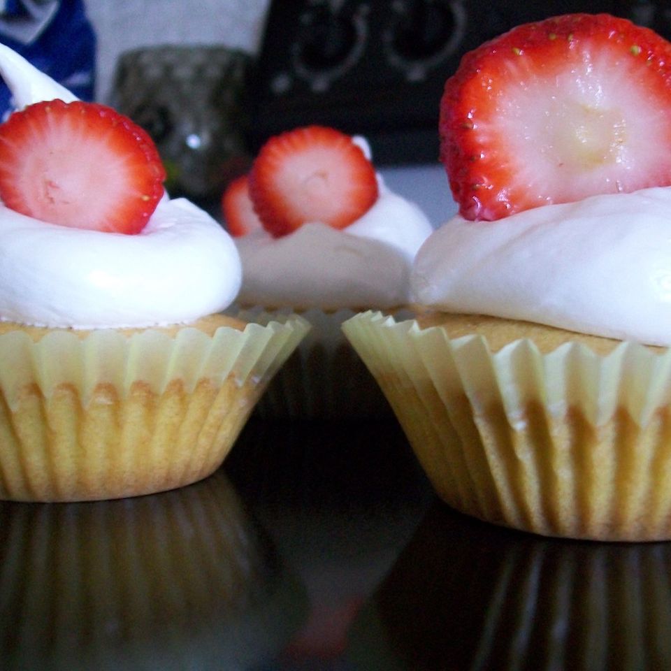Erdbeer-Vanillecupcakes
