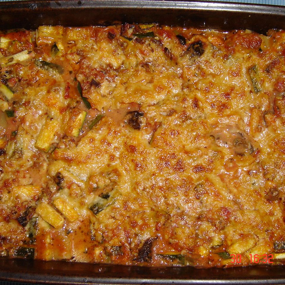 Lasagne mit Zucchini und Pilzen