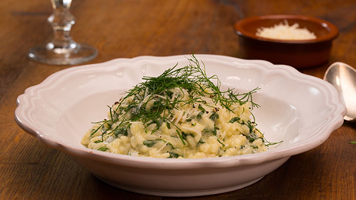 Limetten-Risotto mit Spinat und Mascarpone Rezept